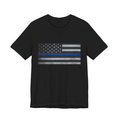 Blue Flag Protect Police T-Shirt, Thin Blue Line Shirt, Law Enforcement Gift, Police Support Tee, Back the Blue Shirt