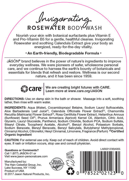Jason's Rosewater Satin Body Wash (1x30 Oz)