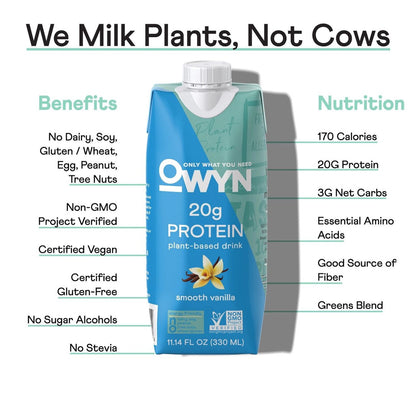 OWYN PRTN DRINK SMTH VAN ( 3 X 4 PACK )