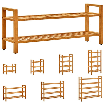 vidaXL Shoe Rack Shoe Storage Organizer Shoe Shelf for Closet Solid Oak Wood